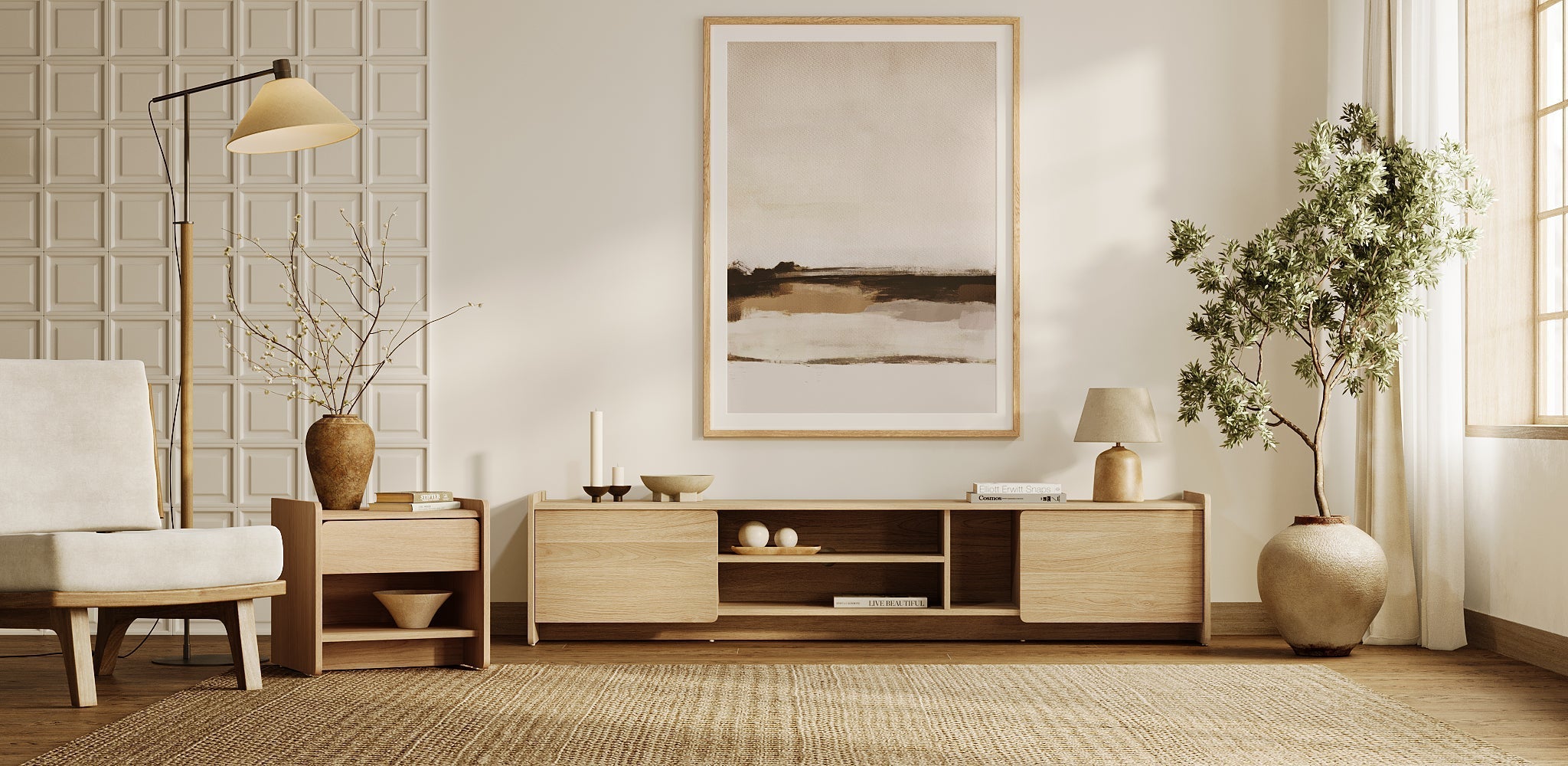 Curated visual reference: Noa Collection Light Oak Minimalist Storage Solution Photo Inspiration
