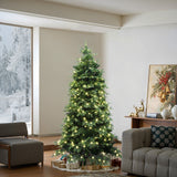 Pre-Lit Green Artificial Full Christmas Tree with Stand,6ft