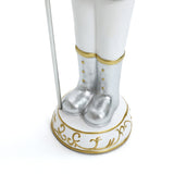 Christmas Traditional Nutcracker King Silver with Lights, 4ft