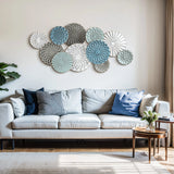 floral-designs-with-teal-blue-and-gray-finishes-with-gold-accents-wall-decor