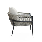 Ventura outdoor aluminum with PE rope armchair - LuxenHome