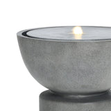 Modern gray resin bubbler water fountain - LuxenHome