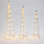 Lighted trees christmas decoration for indoor and outdoor, set of 3 - LuxenHome