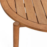 Belmont solid wood round outdoor coffee table - LuxenHome
