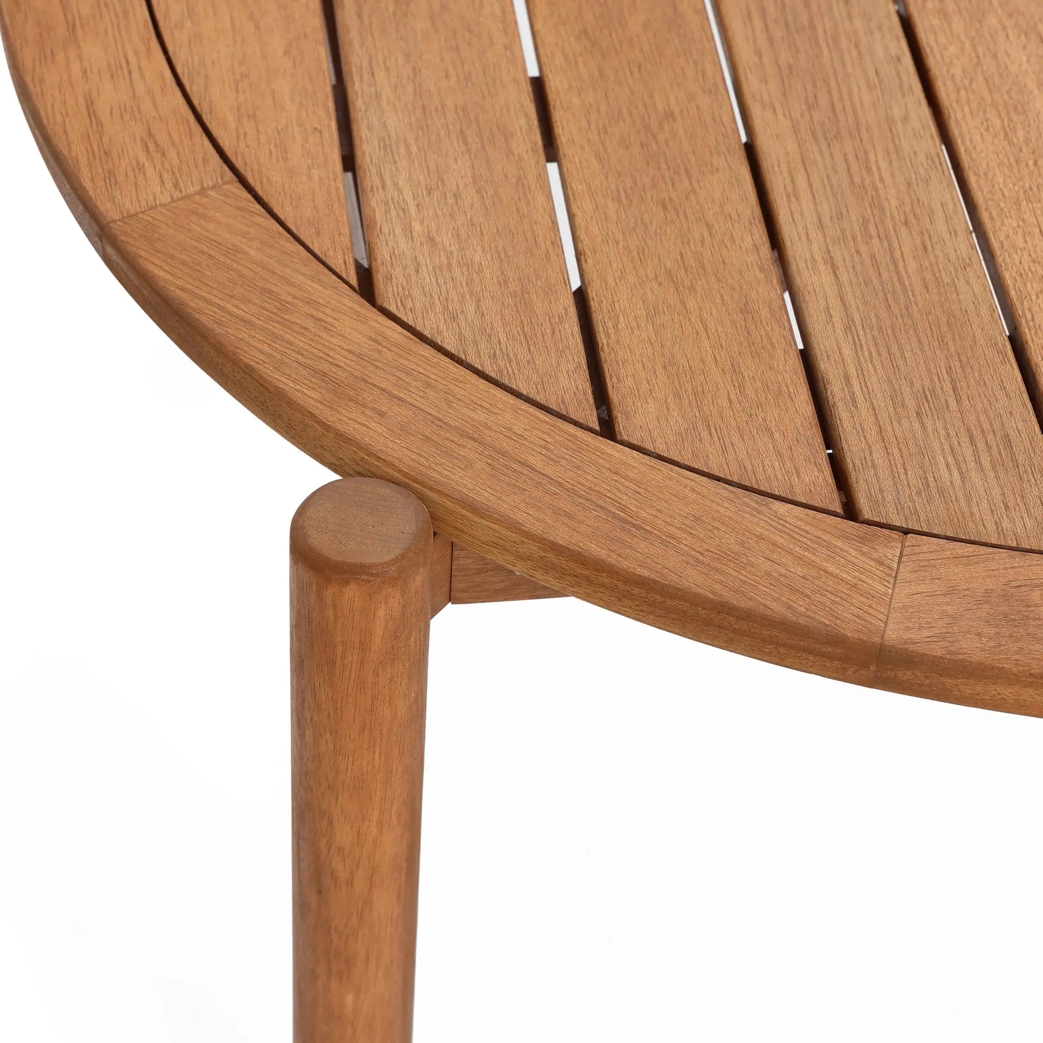 Belmont solid wood round outdoor coffee table - LuxenHome