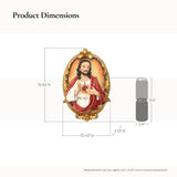 Oval Christian Sacred Jesus Wall Plaque for Prayer Room, 15.9"
