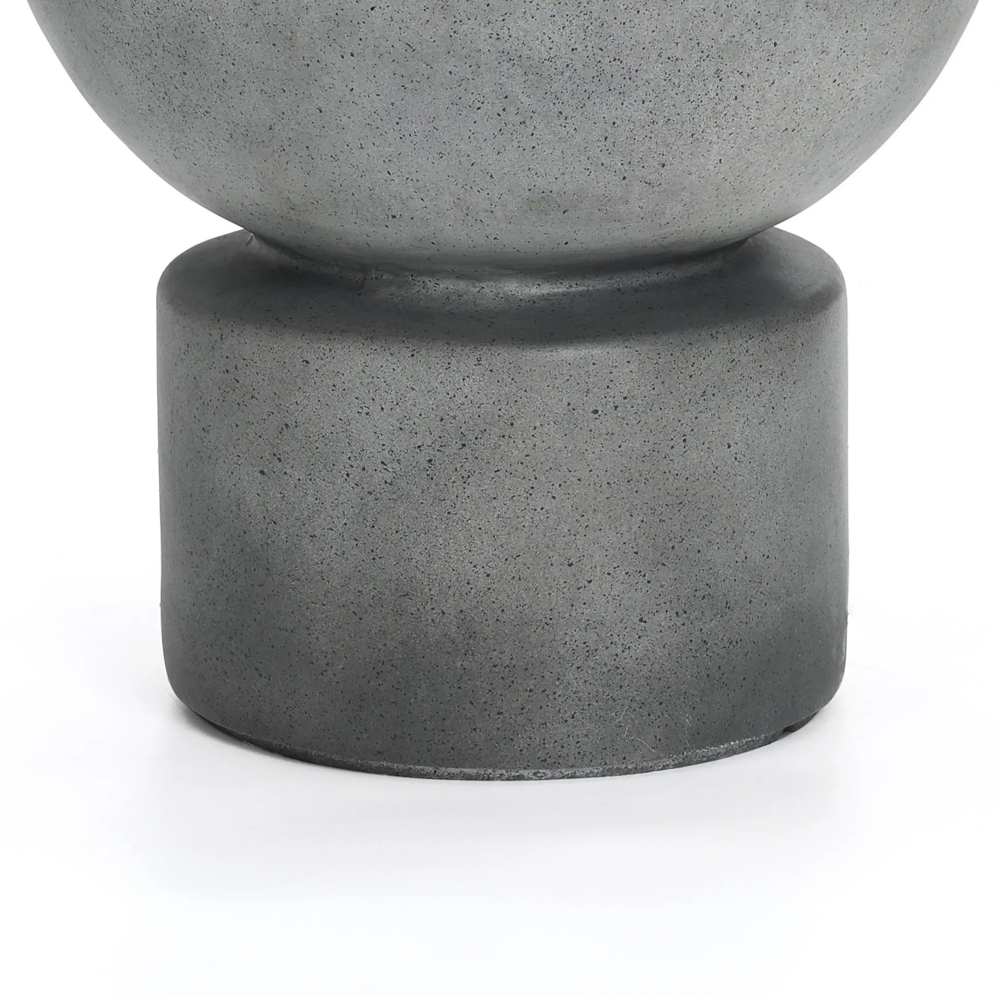 Modern gray resin bubbler water fountain - LuxenHome