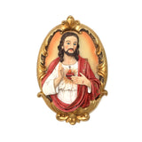 Oval Christian Sacred Jesus Wall Plaque for Prayer Room, 15.9"