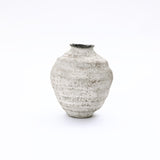 Rustic Handcrafted Textured Cement Vase,Gray 11.7''