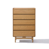 Eric oak finish 5-drawer dresser - LuxenHome