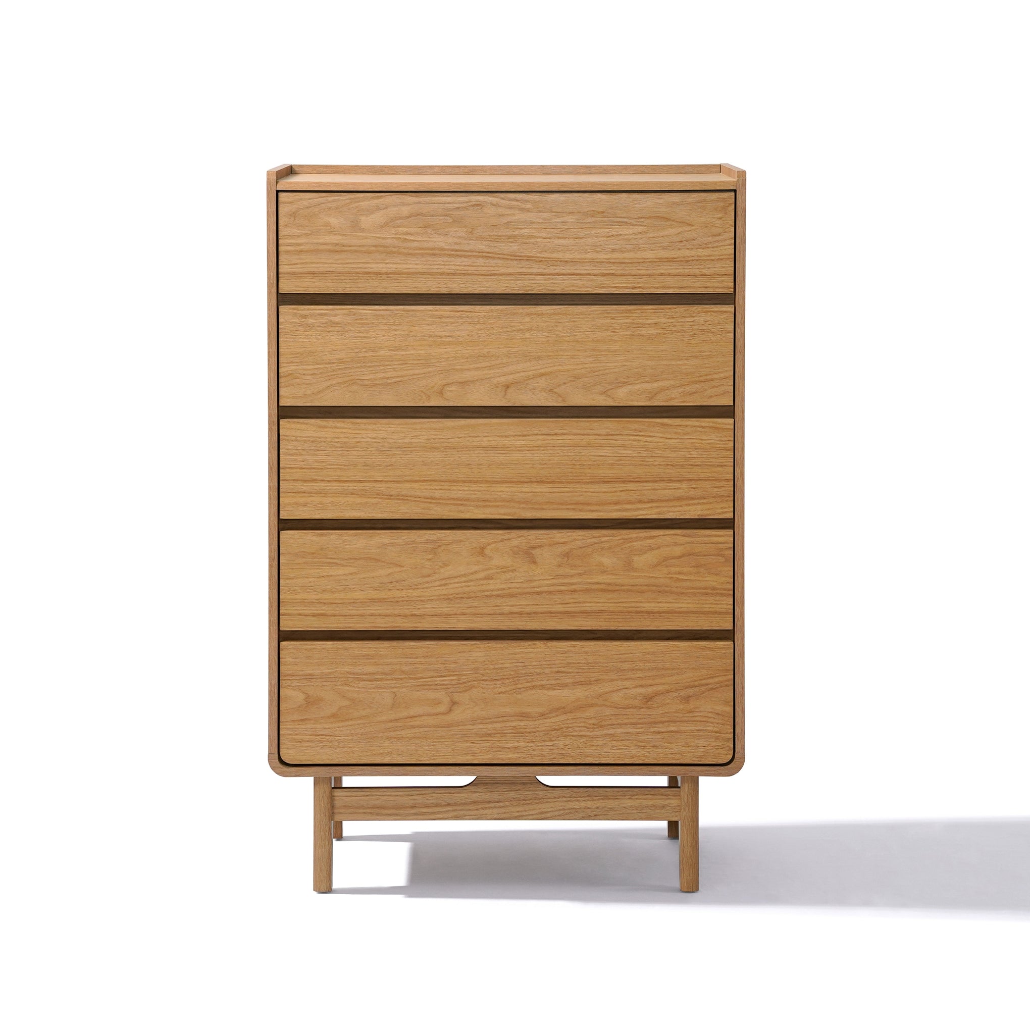 Eric oak finish 5-drawer dresser - LuxenHome