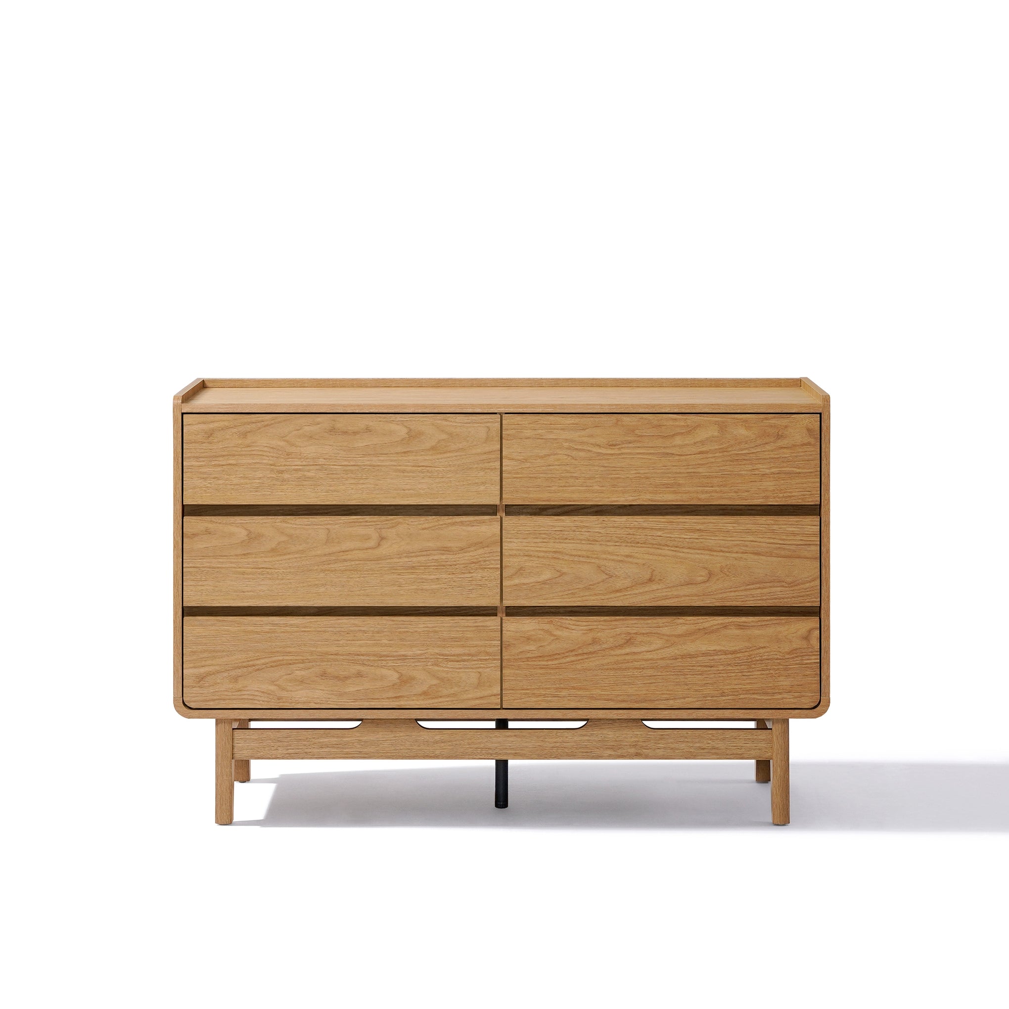 Eric oak finish 6-drawer dresser - LuxenHome