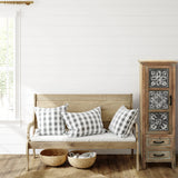 Abilene storage linen cabinet, tower, black, weathered - LuxenHome