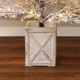 Pre-Lit Snowy Christmas Tree with MgO Crate ,5Ft