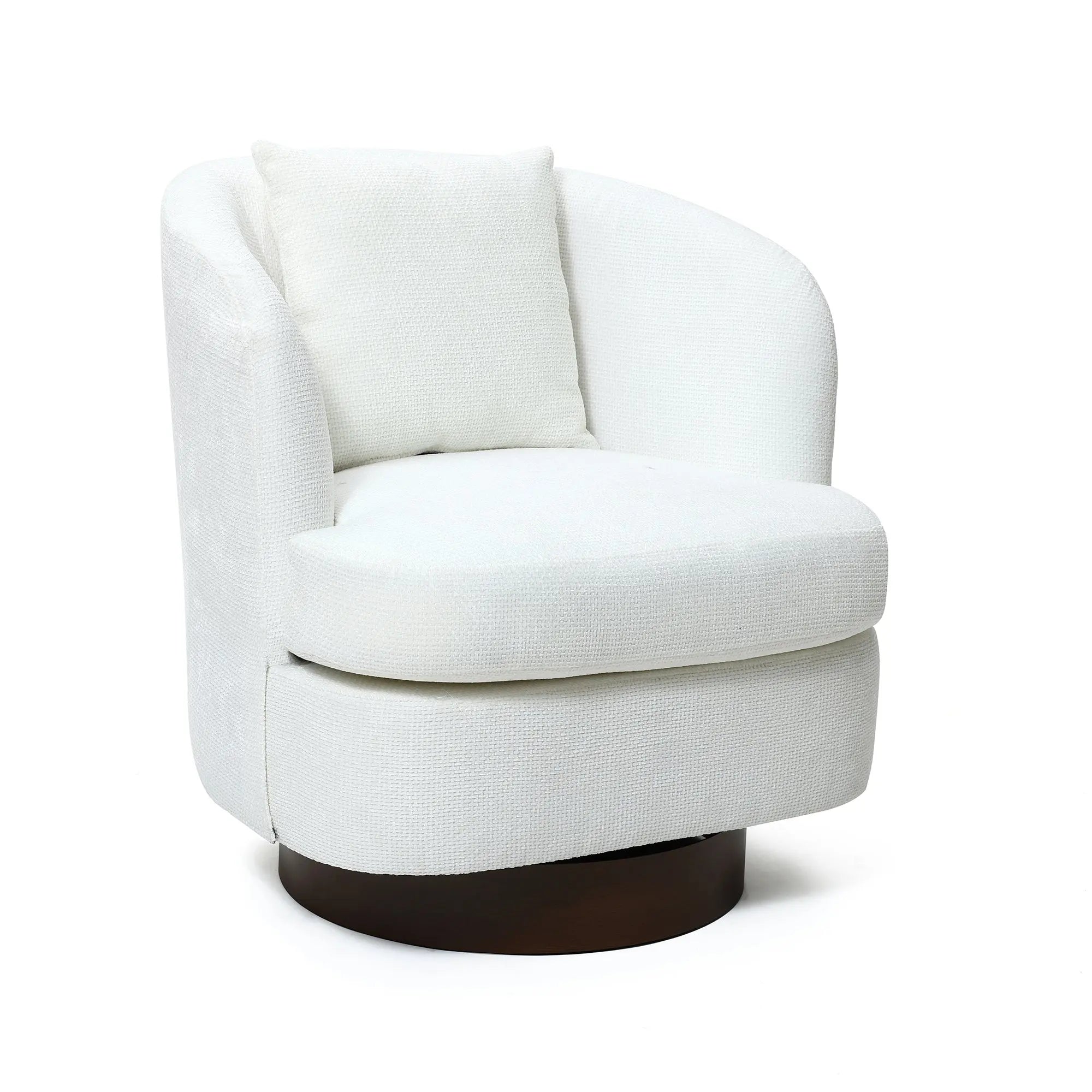 Janice upholstered swivel accent chair - LuxenHome