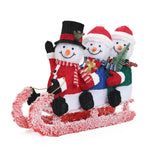 Snowman Family Trio Lights Outdoor Holiday Decoration, 28"H