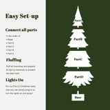 Pre-Lit Flocked Artificial Christmas Tree with Base, 7ft