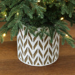 4.5Ft Pre-Lit Green Slender Fir Potted Artificial Christmas Tree - LuxenHome