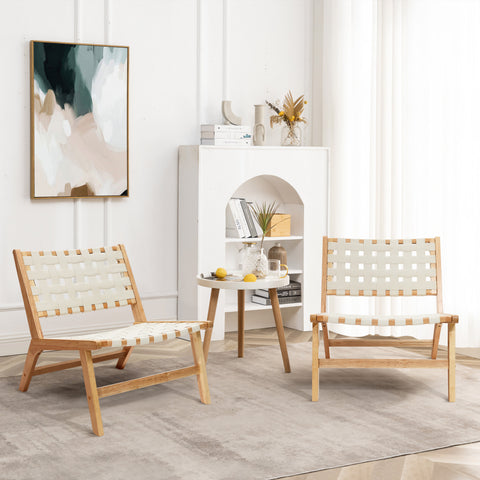 ojai accent chairs set of 2 in a living room set up, end table in the middle of the chairs