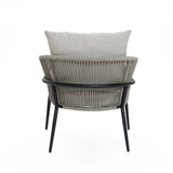 Ventura outdoor aluminum with PE rope armchair - LuxenHome