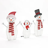 Christmas-Snowman-family-decorations-with-led-lights