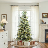 Pre-Lit Branches Artificial Pine Christmas Tree, 6.5ft