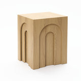 Archway Nesting Side Table,Oak-Set of 3