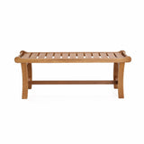 Dillon solid wood outdoor dining bench - LuxenHome
