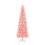 decorating-for-the-holidays-with-pre-lit-pink-artificial-christmas-tree