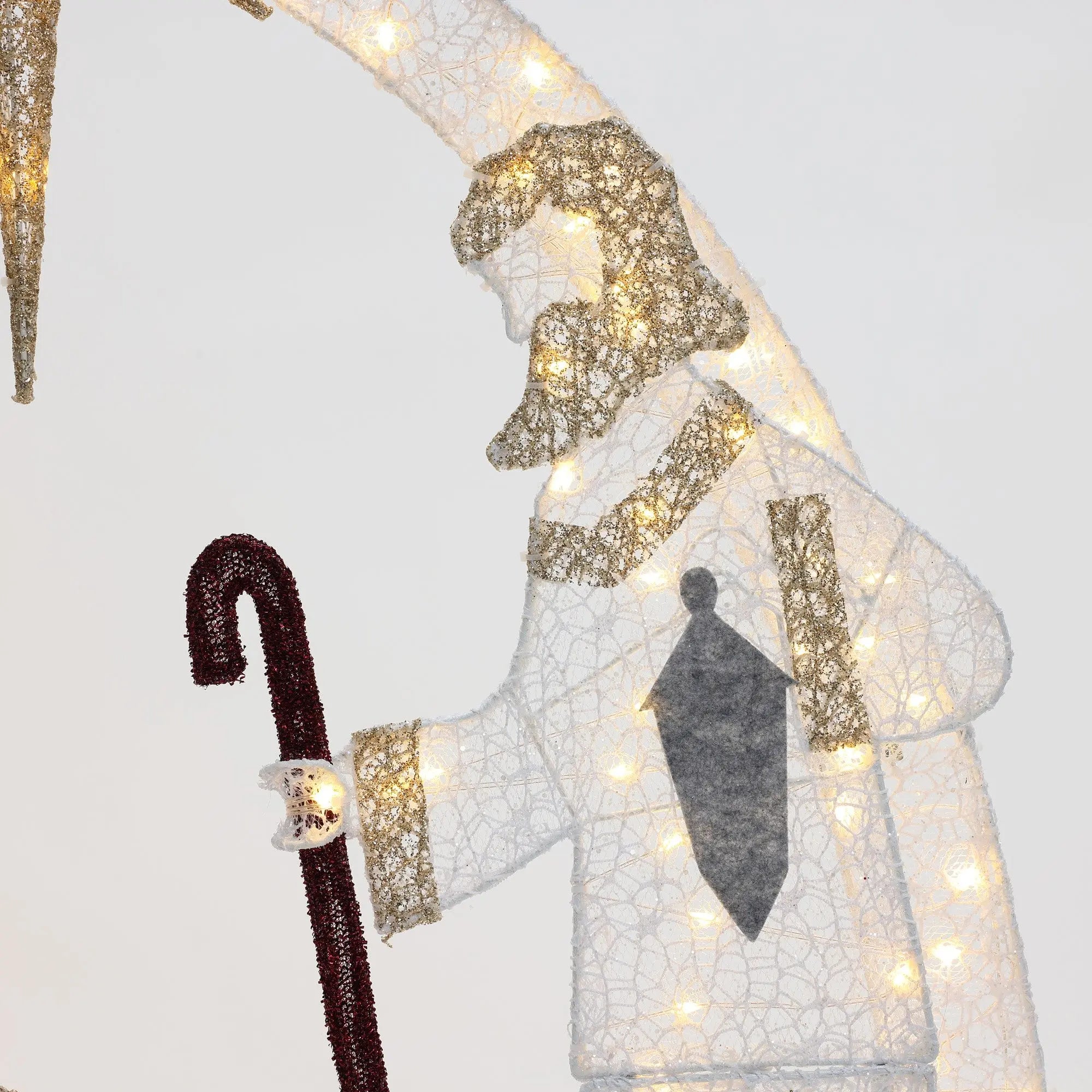 Lighted nativity and christmas tree, clear - LuxenHome