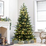 Pre-Lit Artificial Fir Christmas Tree with Stand, 6.5ft