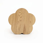 Wood grain round end/side table - LuxenHome