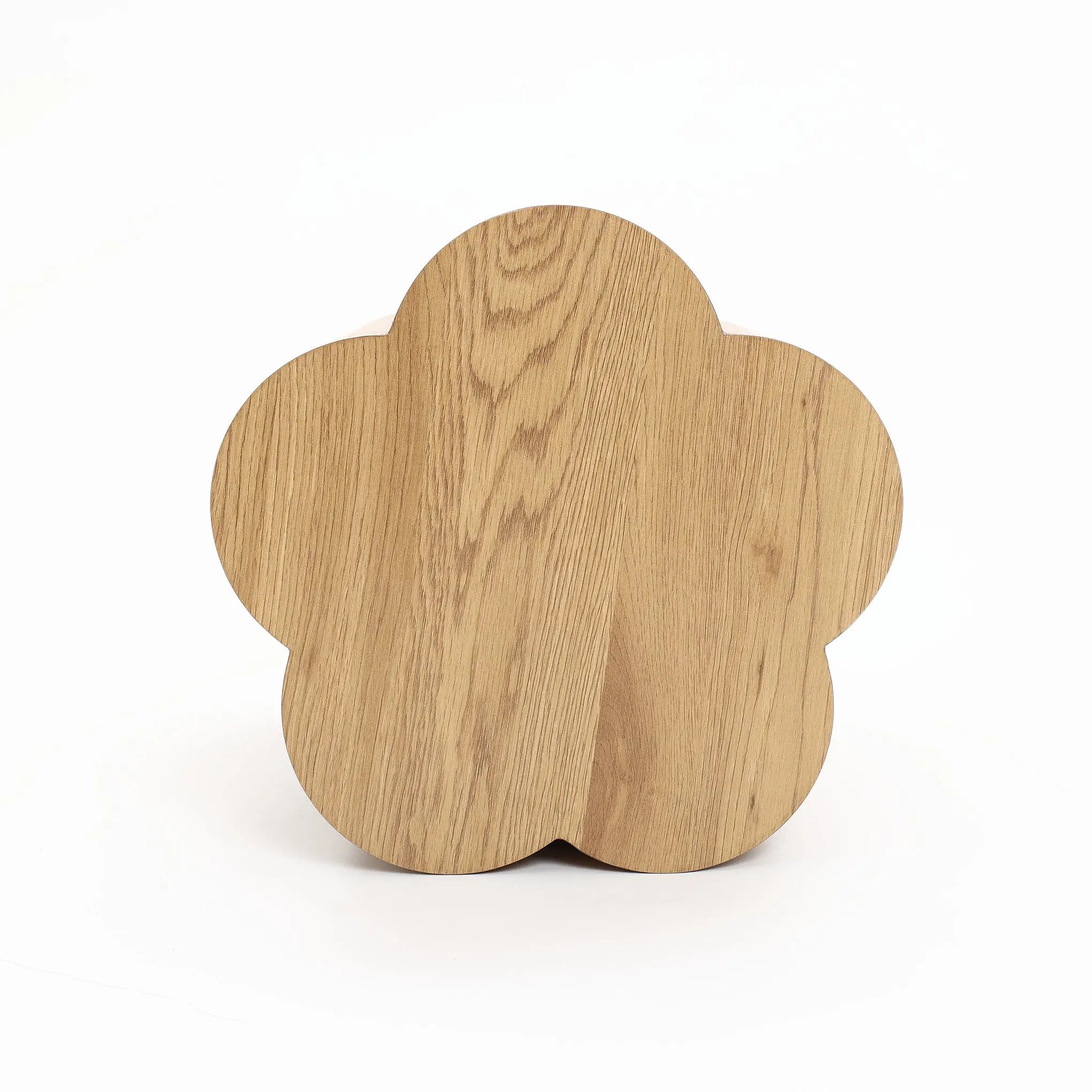 Wood grain round end/side table - LuxenHome
