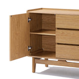 Eric oak finish 55" wide sideboard - LuxenHome