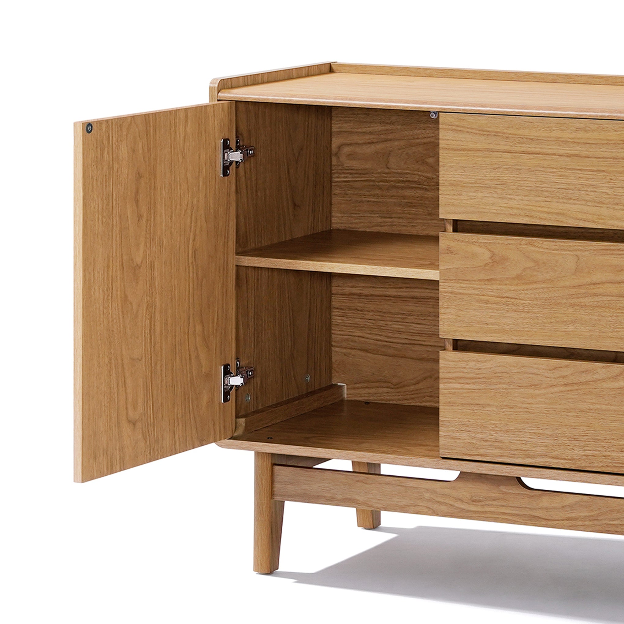 Eric oak finish 55" wide sideboard - LuxenHome