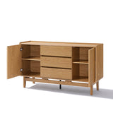 Eric oak finish 55" wide sideboard - LuxenHome