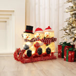Snowman-family-trio-on-sled-decoration-perfect-for-under-the-Christmas-tree