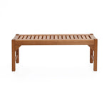 Lucia solid wood outdoor dining bench - LuxenHome