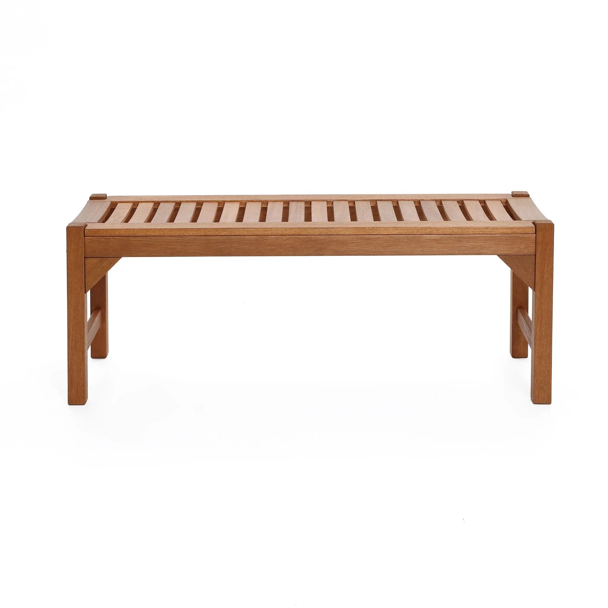 Lucia solid wood outdoor dining bench - LuxenHome