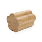 Wood grain round end/side table - LuxenHome