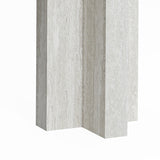 Travertine-style wood console table - LuxenHome