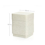 Speckled cement outdoor side table - LuxenHome