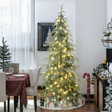 Pre-Lit Weeping Cedar Slim Christmas Tree,6.5Ft
