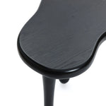 Black Wood Irregular Shape 19.9-Inch Tall Side Table - LuxenHome