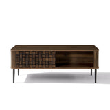 Kairo Basket Weave Design Manufactured Wood Coffee Table, Oak47"