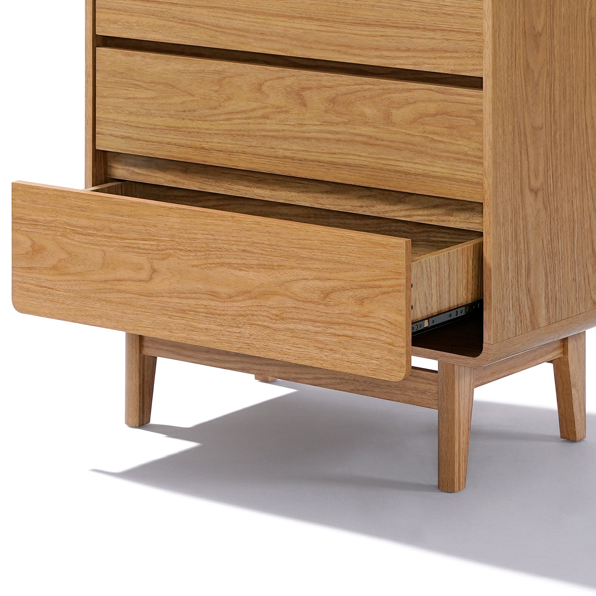 Eric oak finish 5-drawer dresser - LuxenHome
