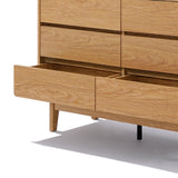 Eric oak finish 6-drawer dresser - LuxenHome