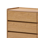 Eric oak finish 6-drawer dresser - LuxenHome