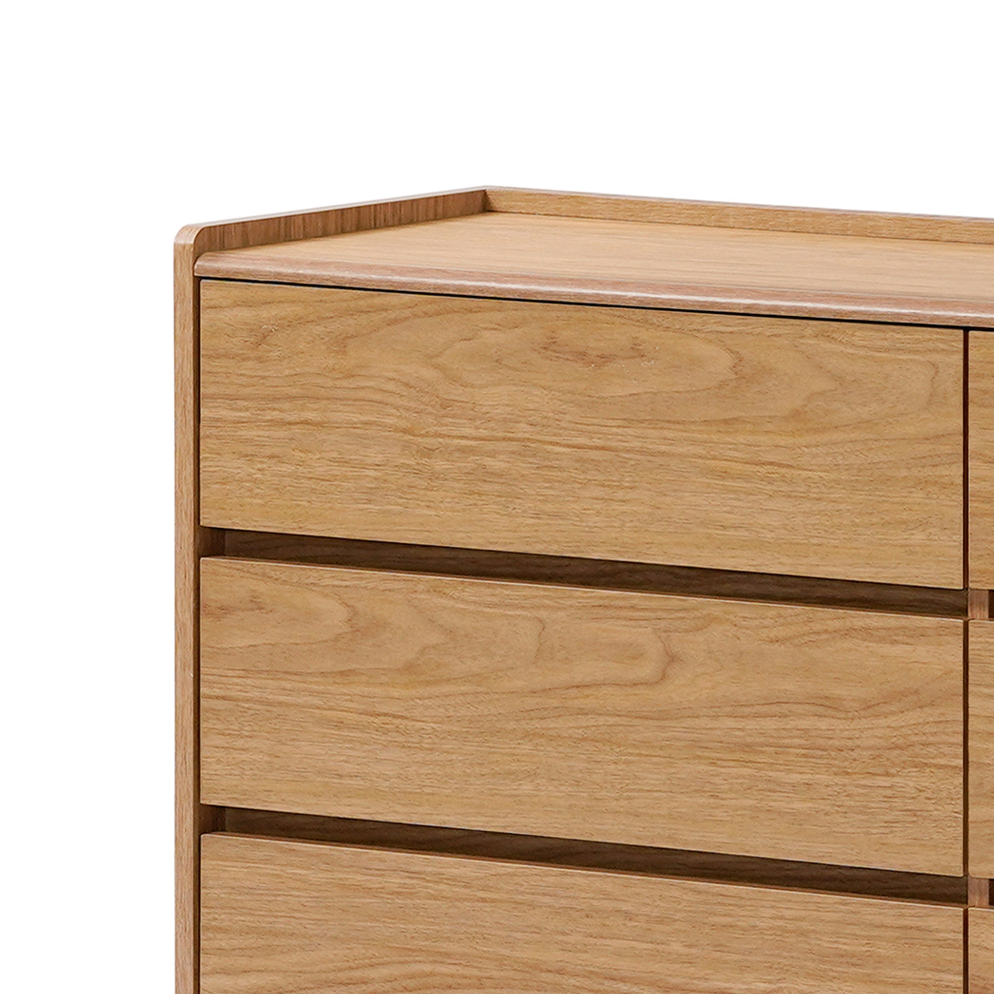 Eric oak finish 6-drawer dresser - LuxenHome
