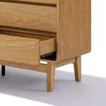 Eric oak finish 6-drawer dresser - LuxenHome